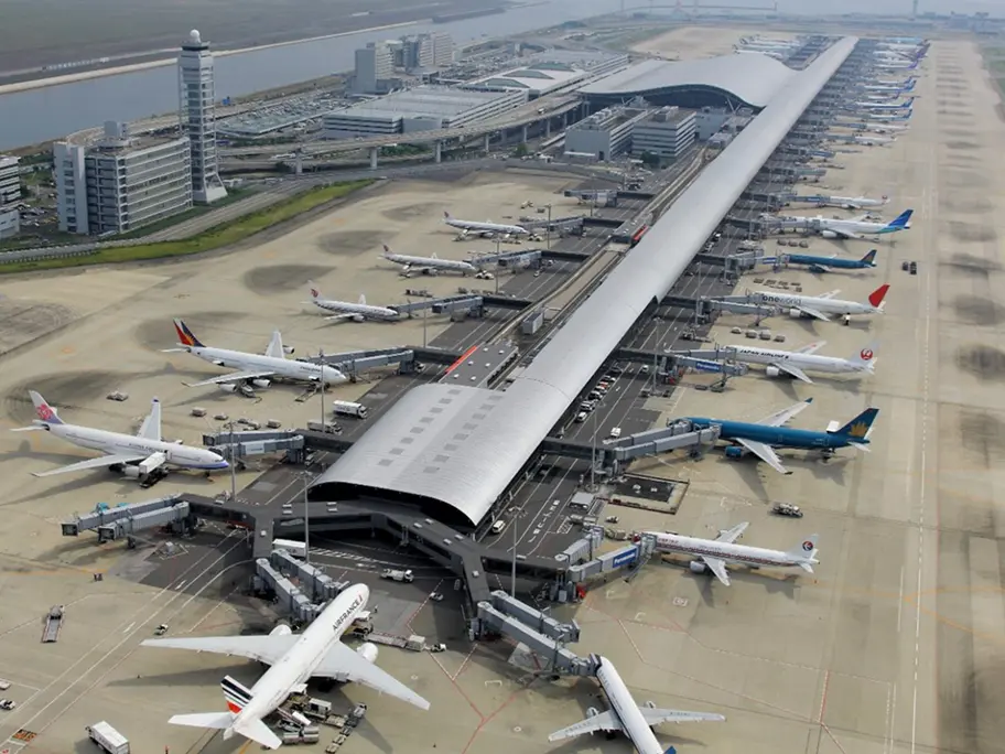 関西国際空港の上空写真