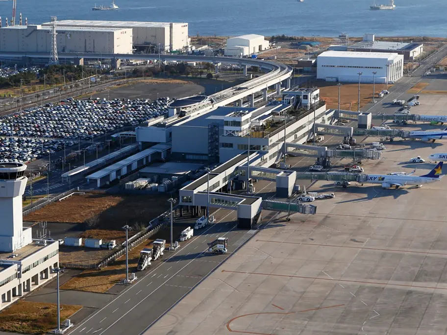 神戸空港の上空写真