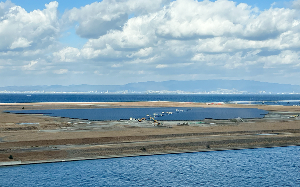 A panoramic photo of Kansai International Airport KIX Sora × Solar