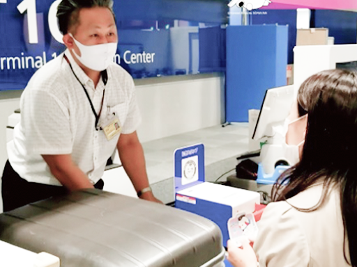 A suitcase being reused.
