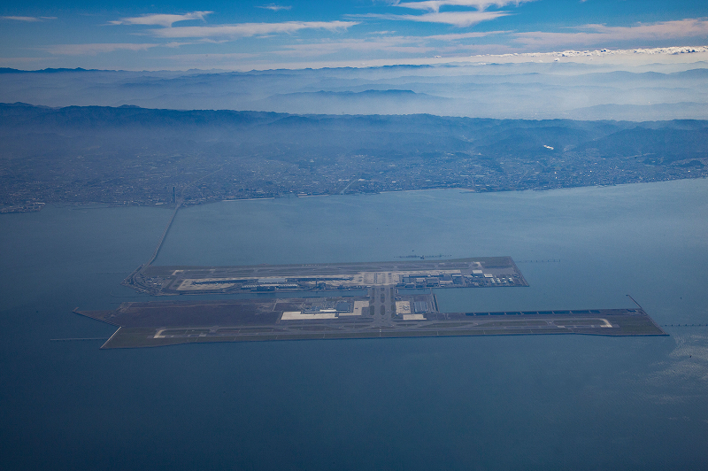 関西国際空港の上空写真