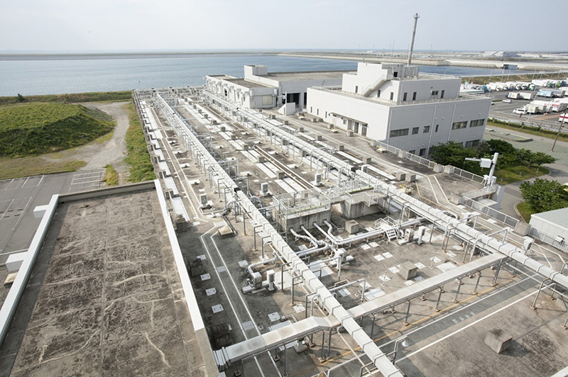 空港島内にある浄化センターの写真