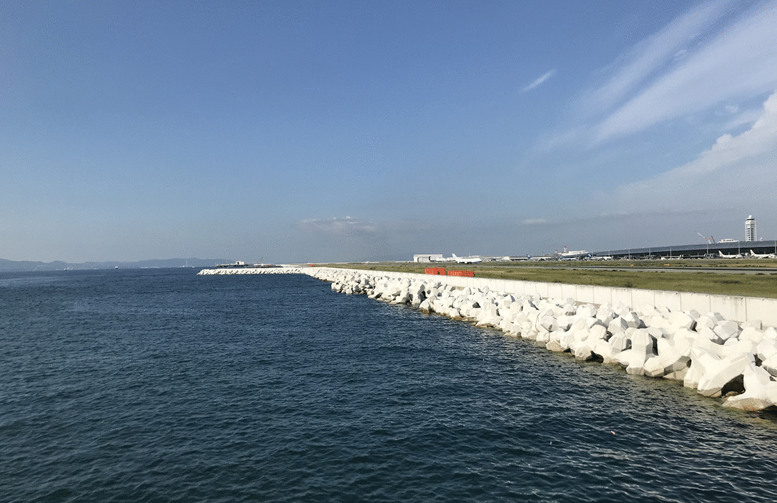 関西国際空港での災害対策の写真