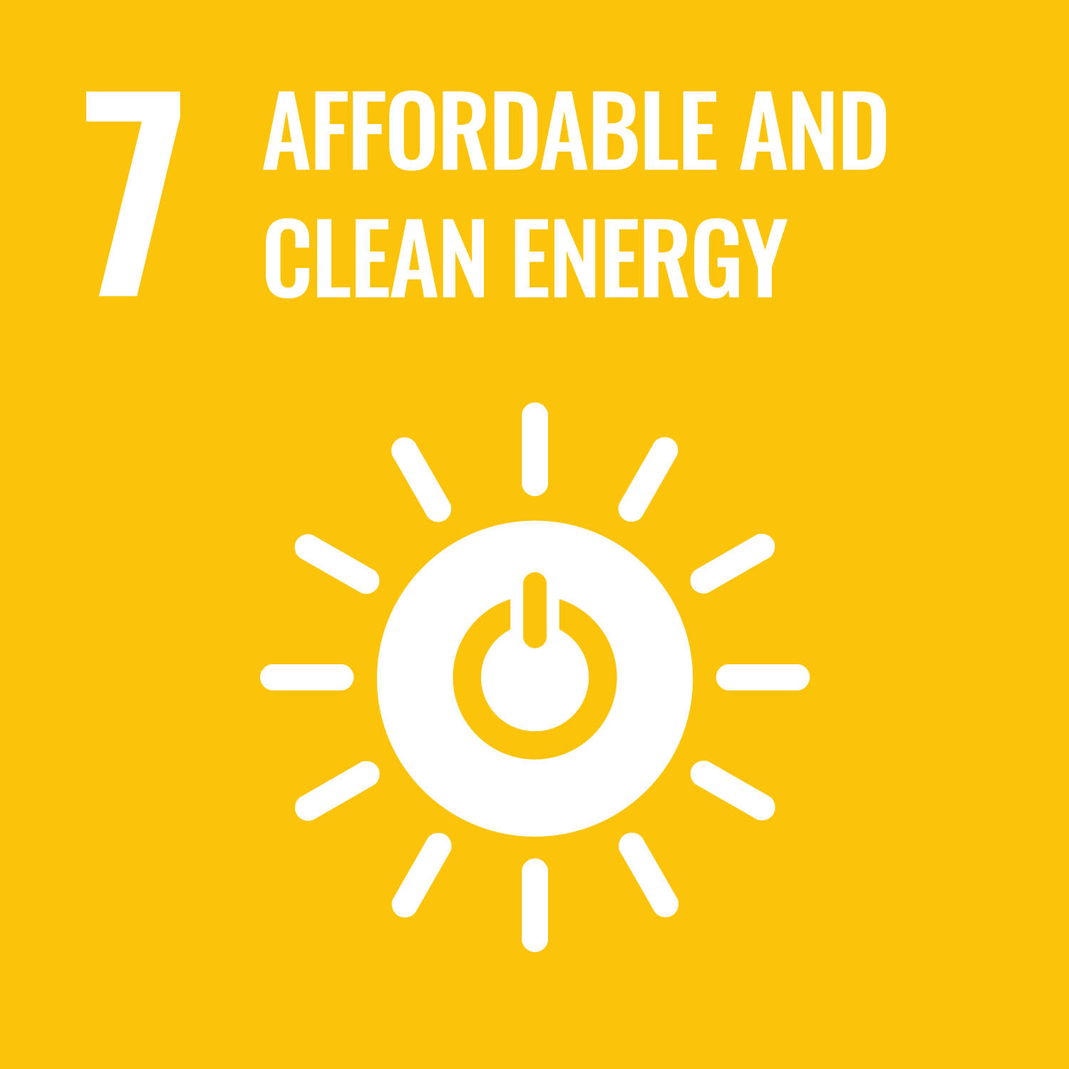 SUSTAINABLE DEVELOPMENT GOALS 7 AFFORDABLE AND CLEAN ENERGY